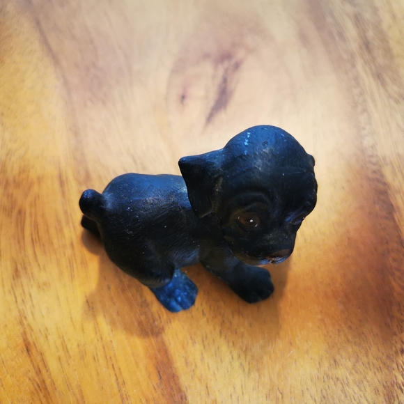 Vintage Black Pottery Puppy Dog - Picture 8 of 11